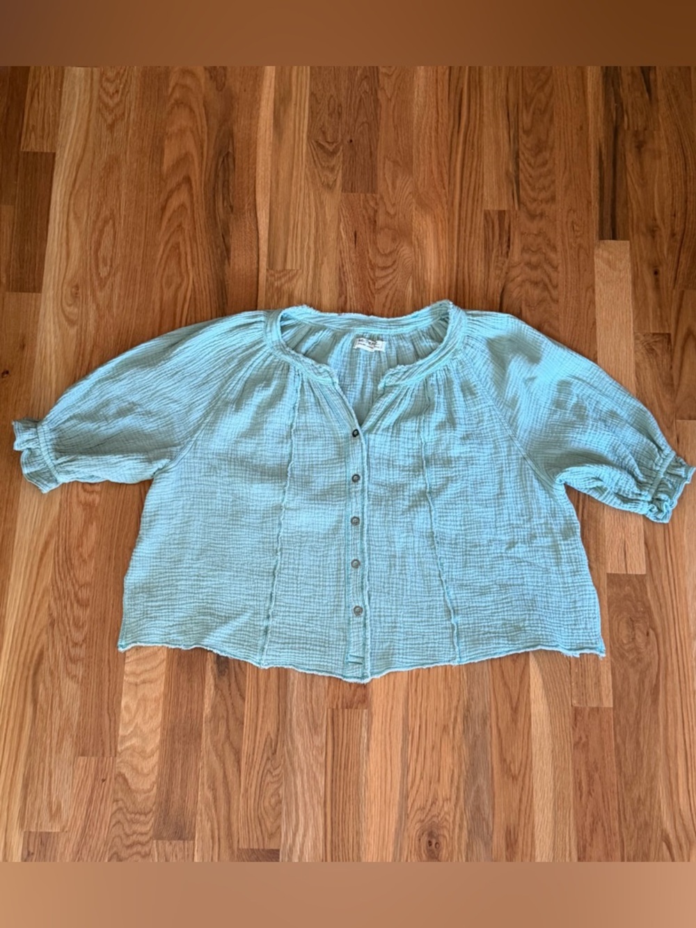 Free People We The Free Lucy Aqua Swing Top - Picture 4 of 6